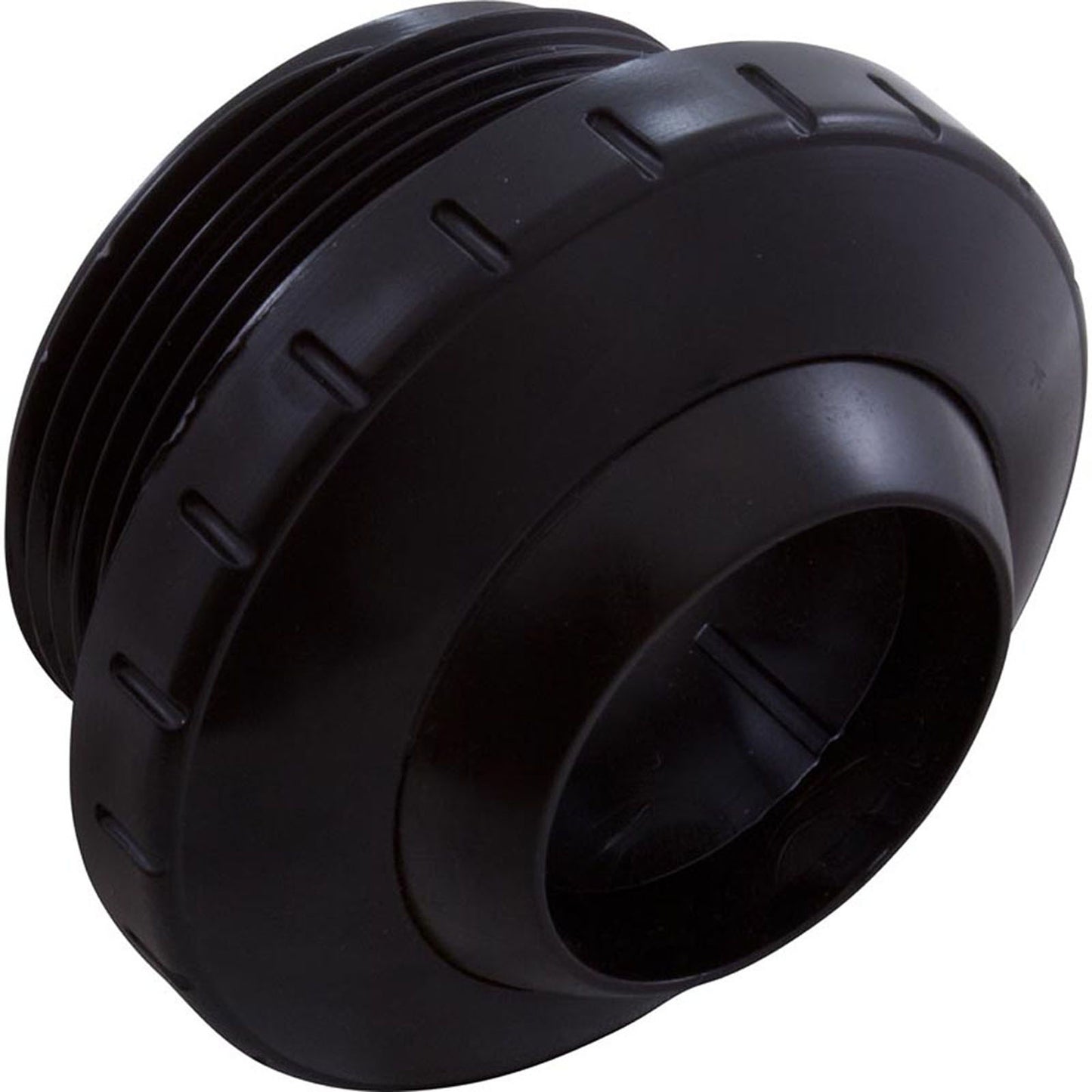 Accesorio de globo ocular, WW, 1-1/2"mpt, 2-3/8"fd, orificio de 1", negro