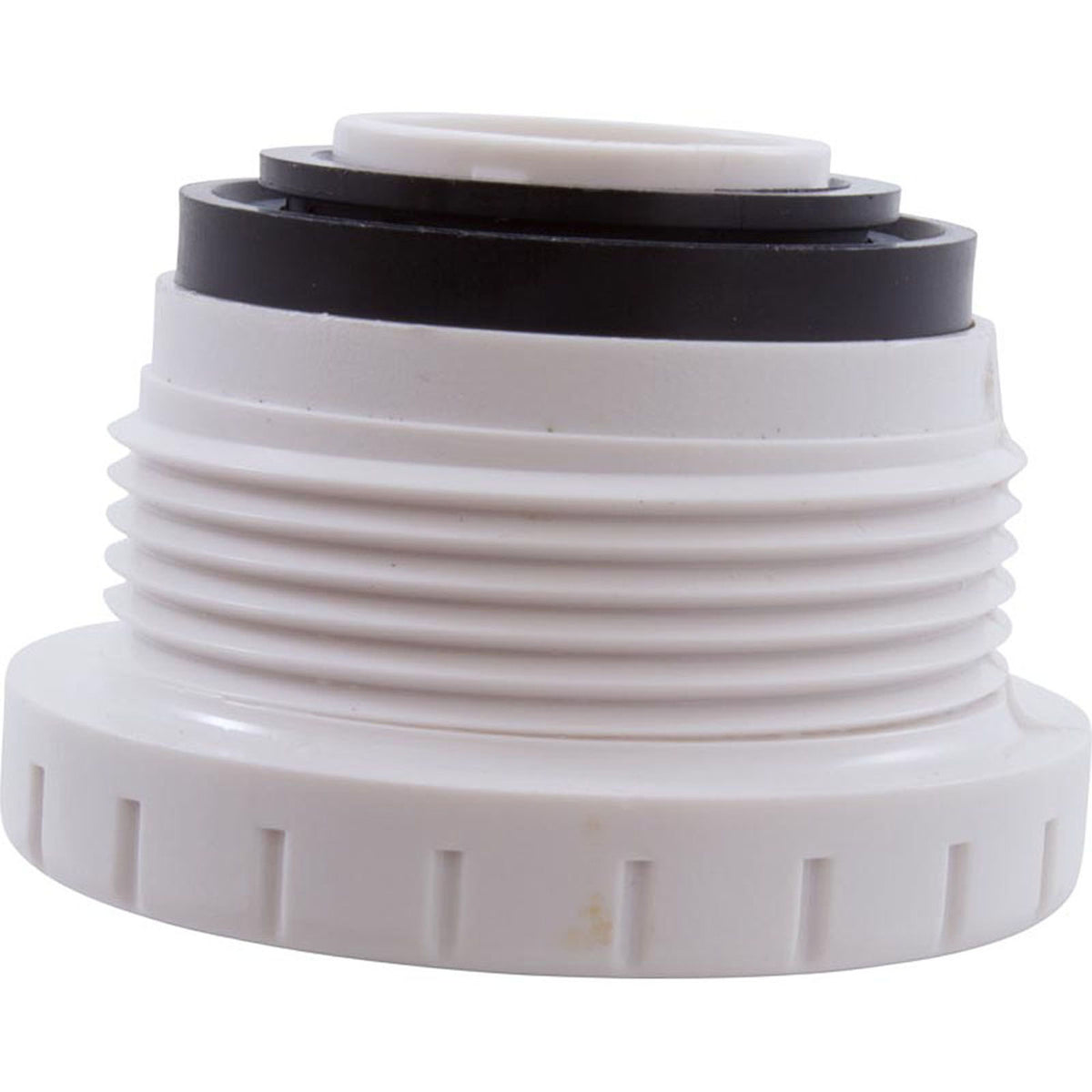 Eyeball Fitting, WW, 1-1/2"mpt, 2-1/4"fd, Plstr, White