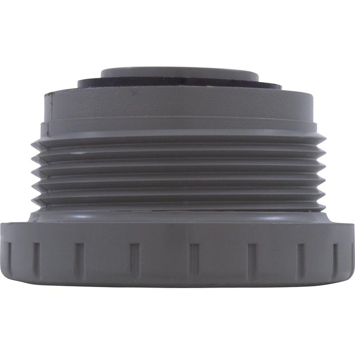 Eyeball Fitting, WW, 1-1/2"mpt, 2-1/4"fd, Plstr, Gry