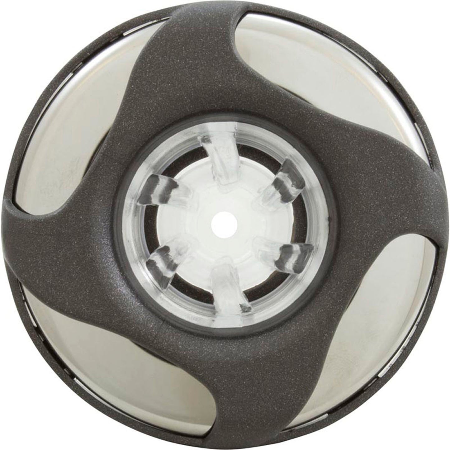 Jet Intl, WW Mini Storm Glo, Swirl, 3-3/16"fd, Rfld, SS/DkGry, Thd