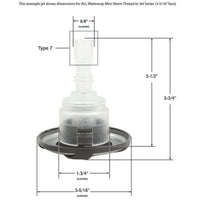 Jet Intl, WW Mini Storm Glo, Swirl, 3-3/16"fd, Rfld, SS/DkGry, Thd