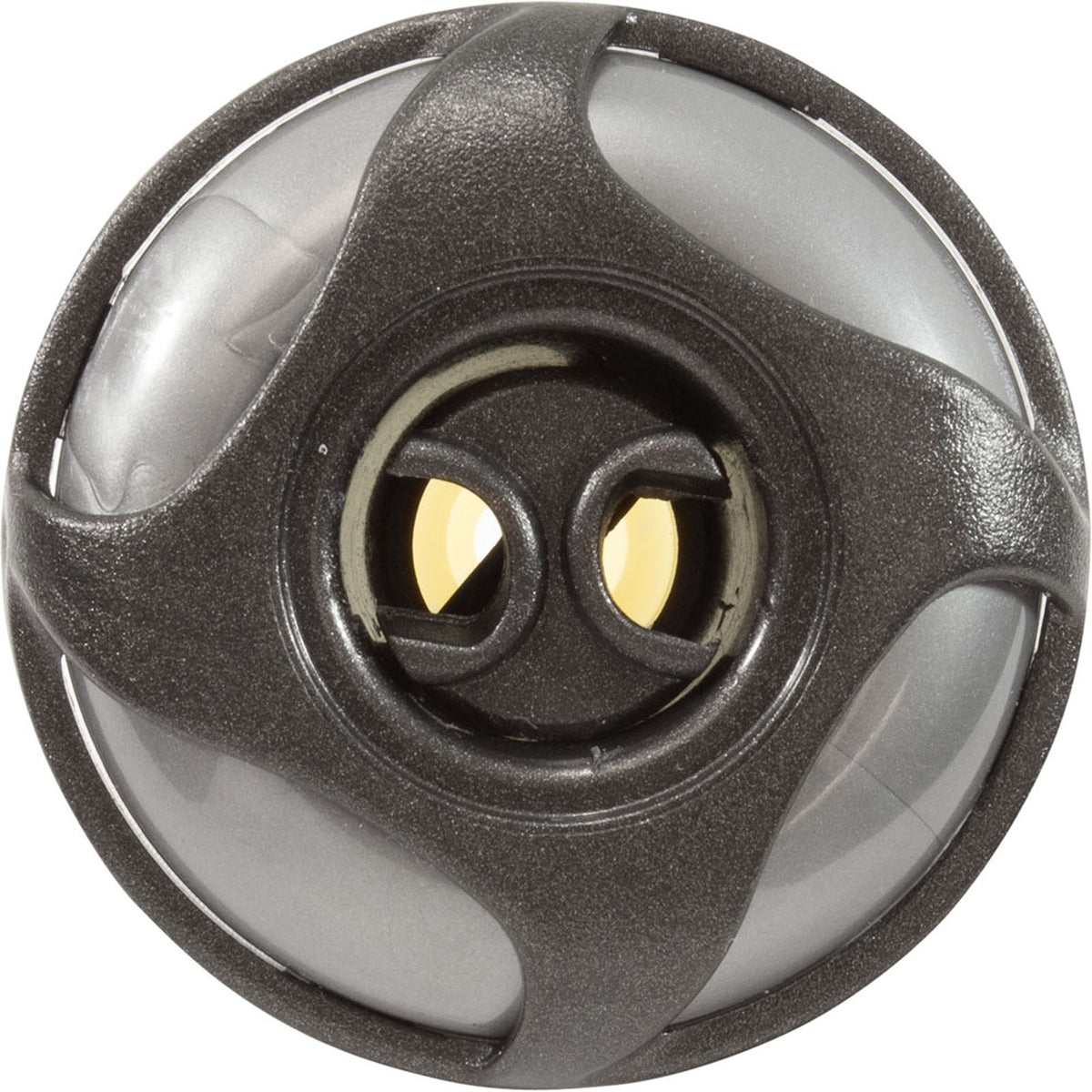 Jet Intl, WW Cluster Strm, Swirl, 2-1/4"fd, 2Roto, SS/DkGry, Thd
