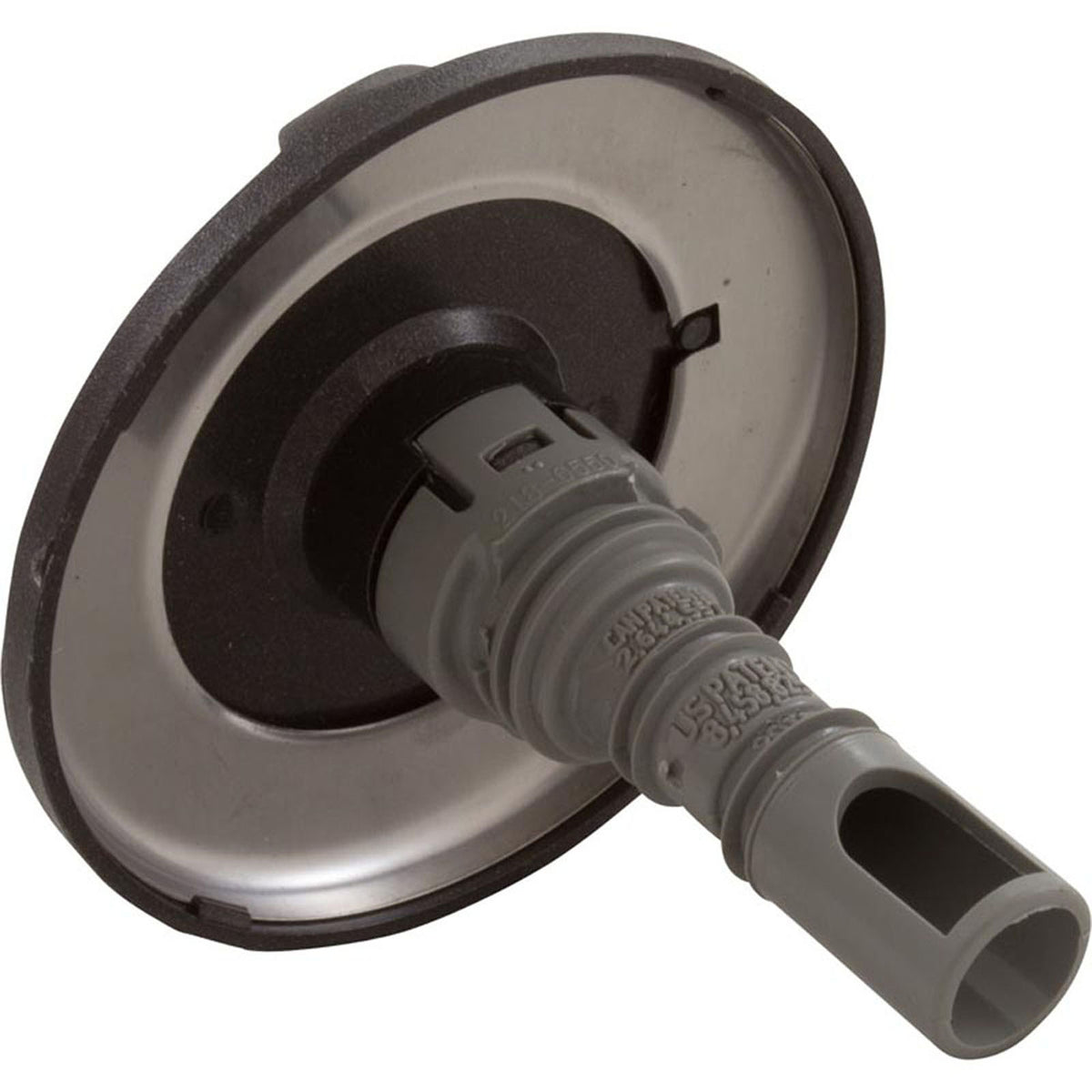 Jet Intl, WW Cluster Storm, Swirl, 3-5/16"fd, Dir, SS/DkGry, Thd