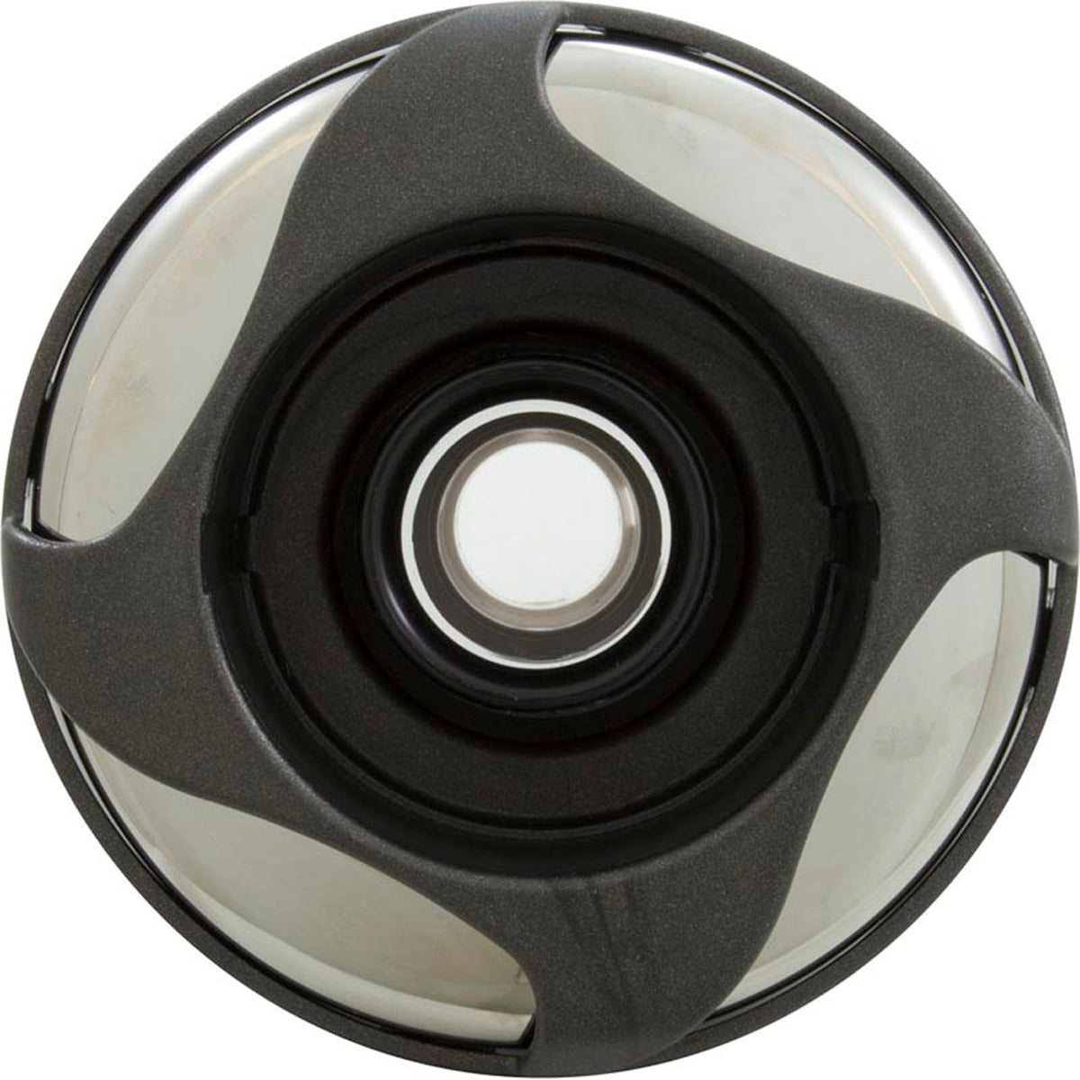 Jet Intl, WW Whirlpool Non-Adj, Swirl, 5-1/2"fd, Dir, SS/Dk Gry