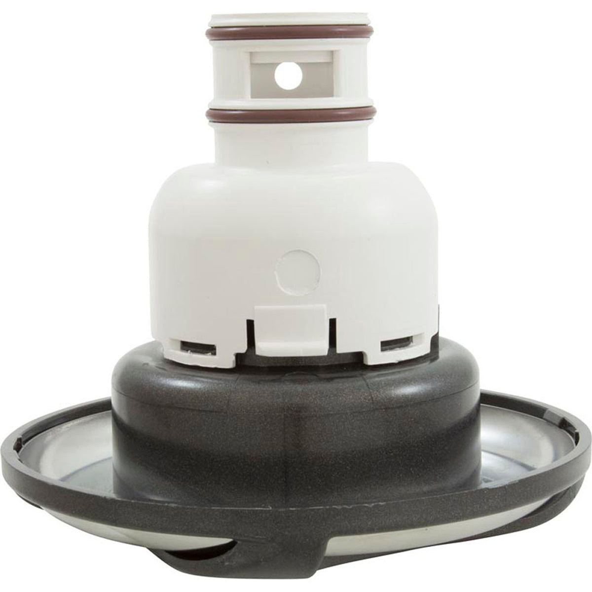 Jet Intl, WW Whirlpool Non-Adj, Swirl, 5-1/2"fd, Dir, SS/Dk Gry