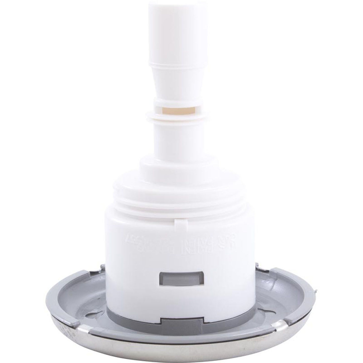 Jet Intl, WW Mini Storm, 3" fd, Twin Roto, liso, acero inoxidable/gris, rosca