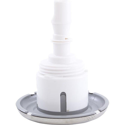 Jet Intl, WW Mini Storm, 3" fd, Twin Roto, liso, acero inoxidable/gris, rosca