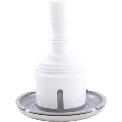 Jet Intl, WW Mini Storm, 3" fd, Twin Roto, liso, acero inoxidable/gris, rosca