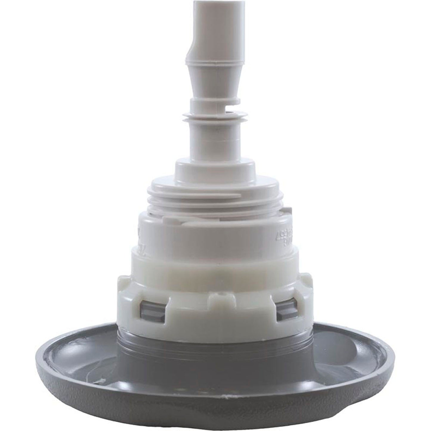 Jet Intl, WW Poly Storm, 4" fd, rotoscopia, escala texturizada, gris, rosca