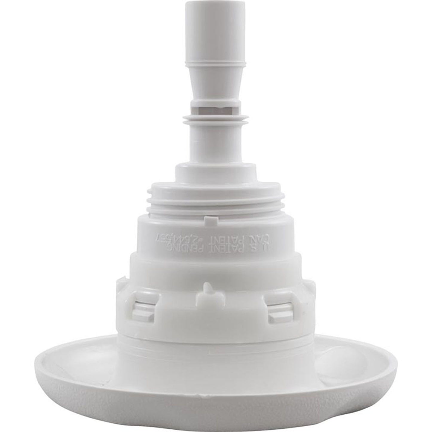 Jet Intl, WW Poly Storm, 4" fd, Twin Roto, escala de texto, blanco, rosca