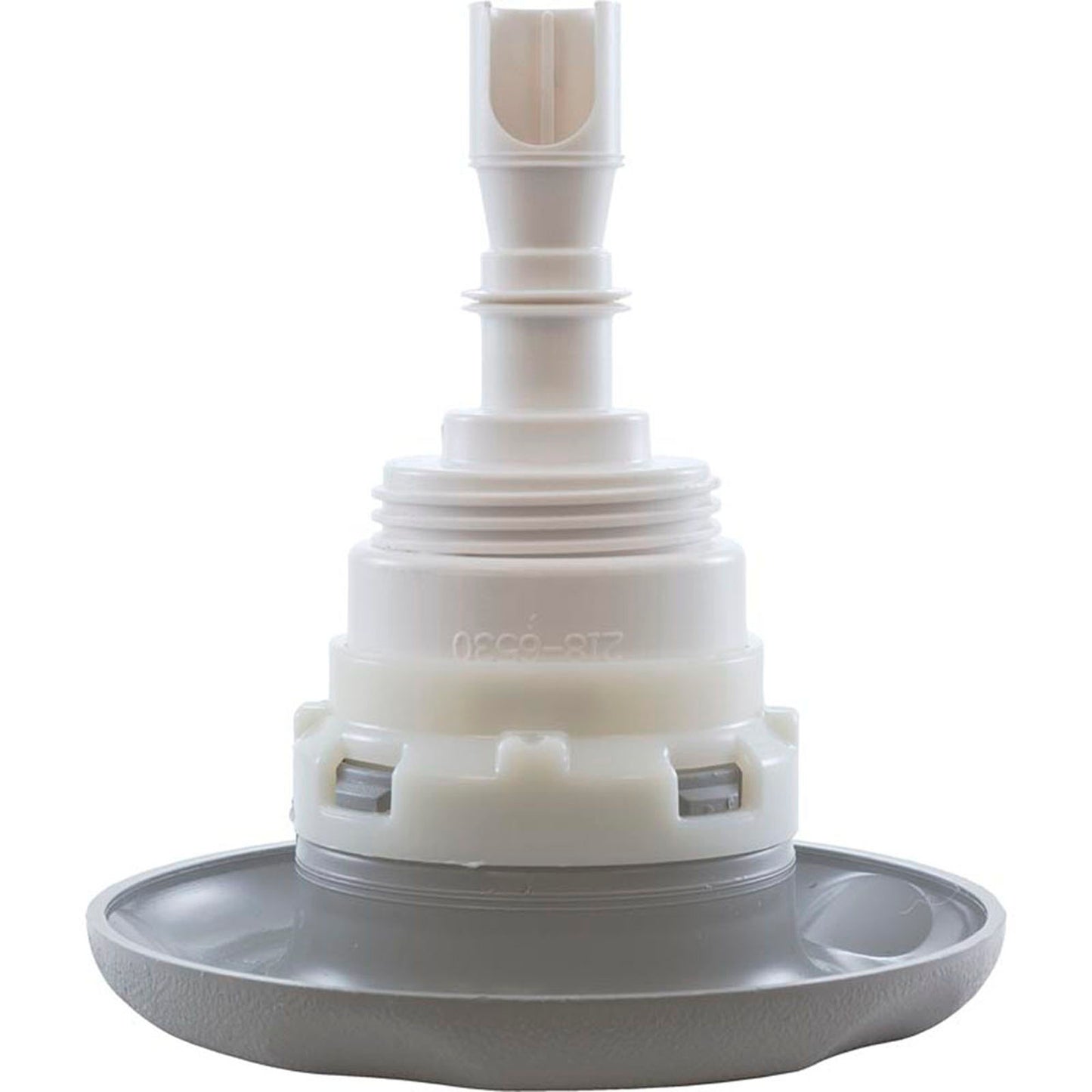 Jet Intl, WW Poly Storm, 4" fd, doble rotor, escala de texto, gris, rosca