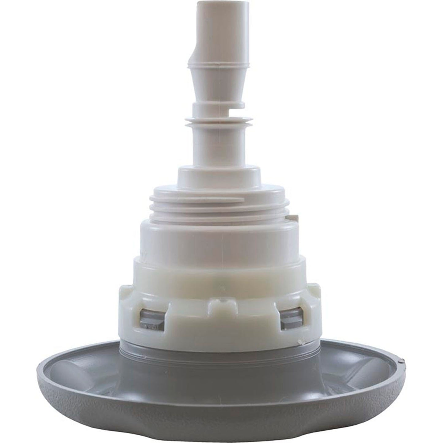 Jet Intl, WW Poly Storm, 4" fd, doble rotor, escala de texto, gris, rosca