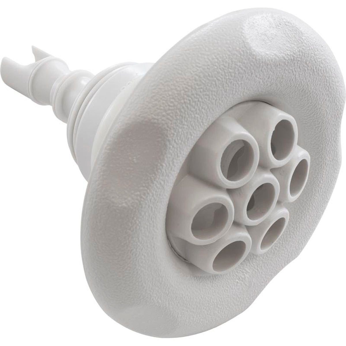 Jet Intl, WW Poly Storm, 4"fd, Massage, Txt Scal, White, Thd