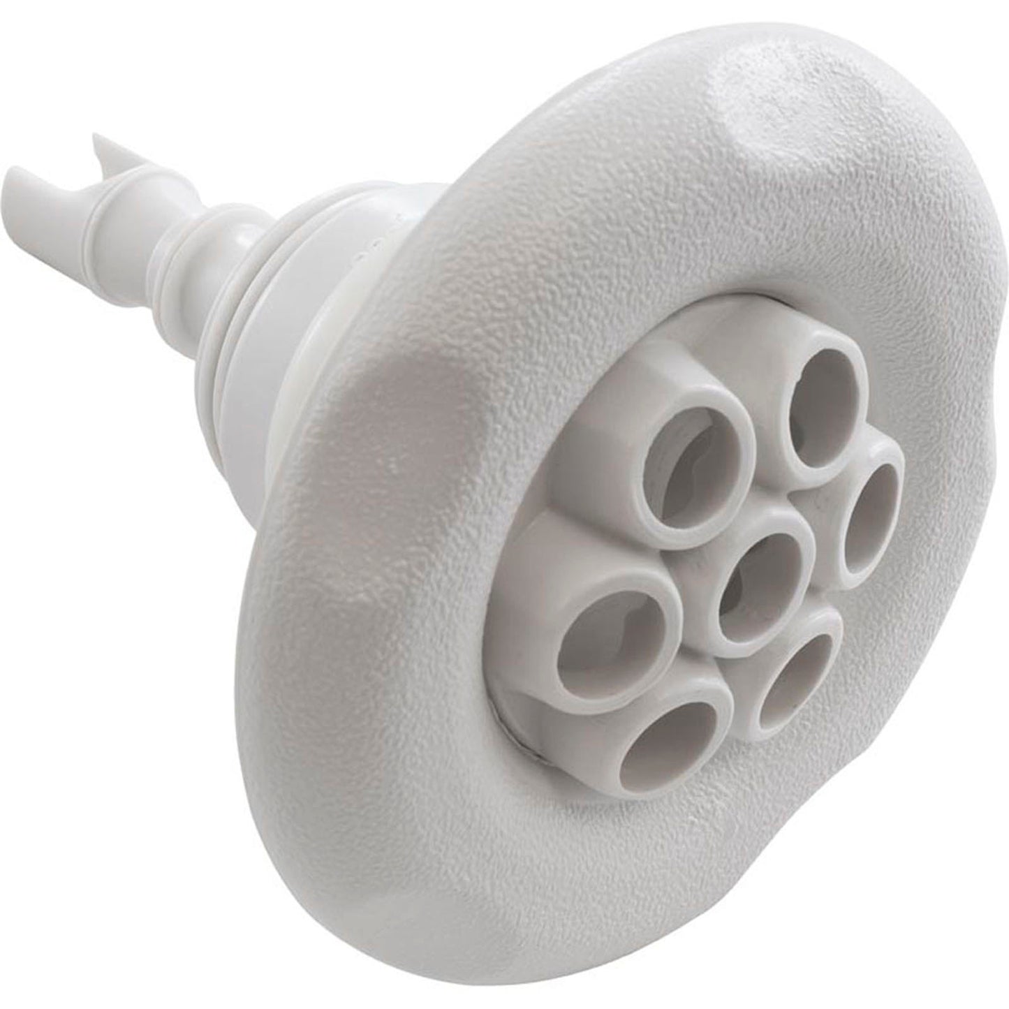 Jet Intl, WW Poly Storm, 4"fd, Massage, Txt Scal, White, Thd