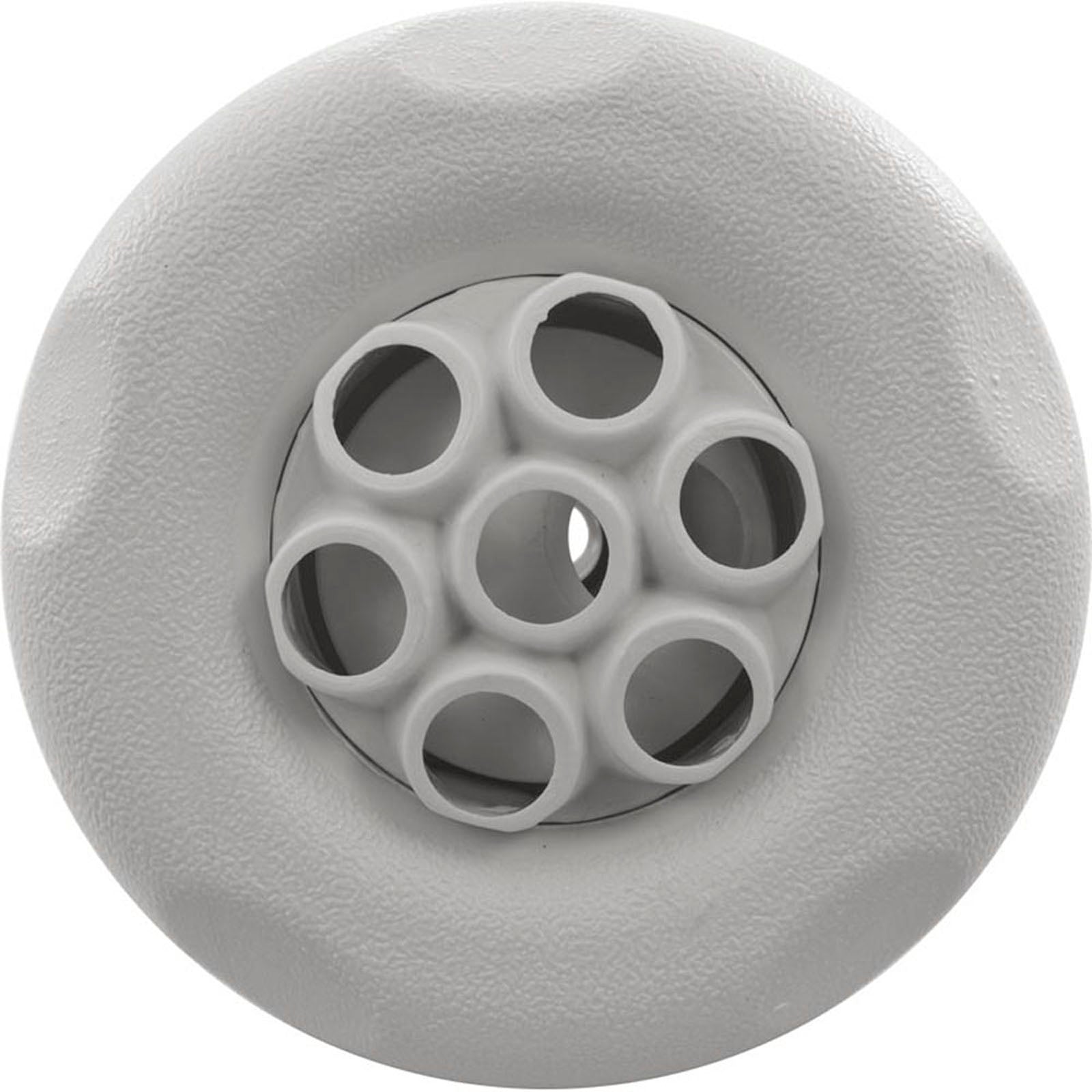 Jet Intl, WW Poly Storm, 4"fd, Massage, Txt Scal, White, Thd