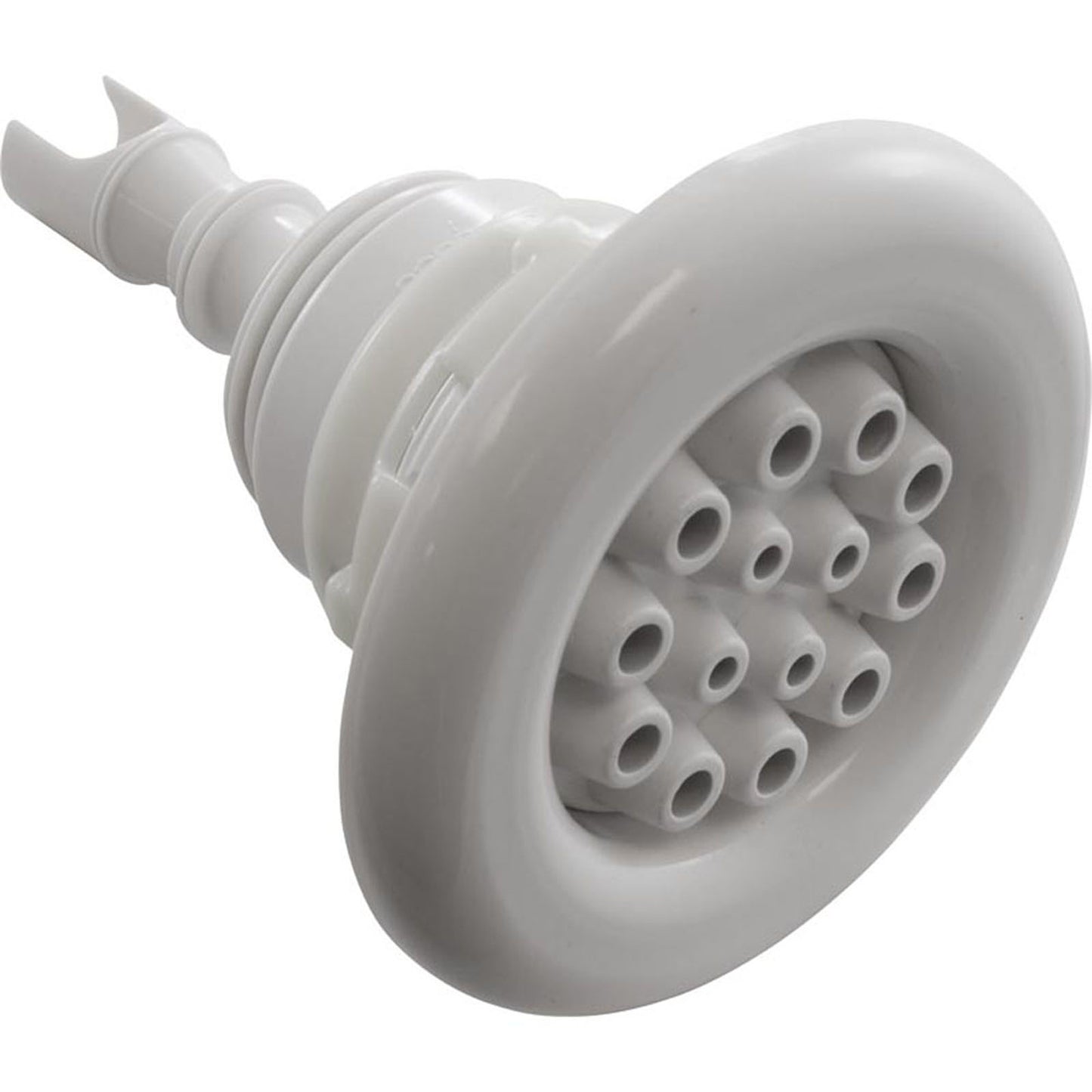 Jet Intl, WW Poly Storm Gun, 3-3/8"fd, Massage, Smth, Wht, Thd