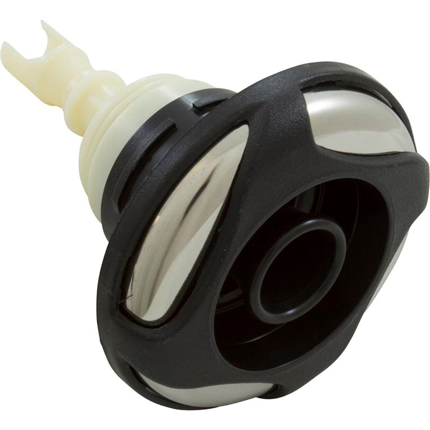 Jet Intl, WW Poly Storm, Swirl, 3-5/8"fd, Dir, SS/Blk, Thd