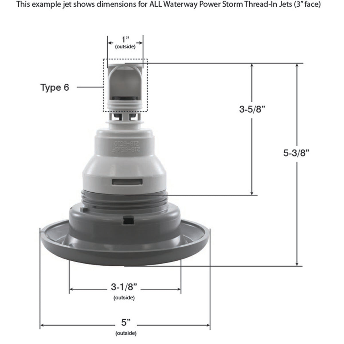 Jet Intl, WW Power Storm, 5"fd, Twin Roto, Smth, SS/Gry, Thd