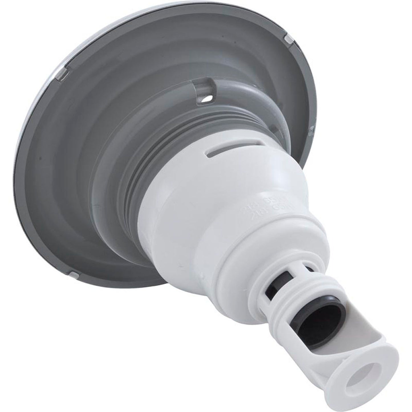 Jet Intl, WW Power Storm, 5"fd, Massage, Smth, SS/Gry, Thd