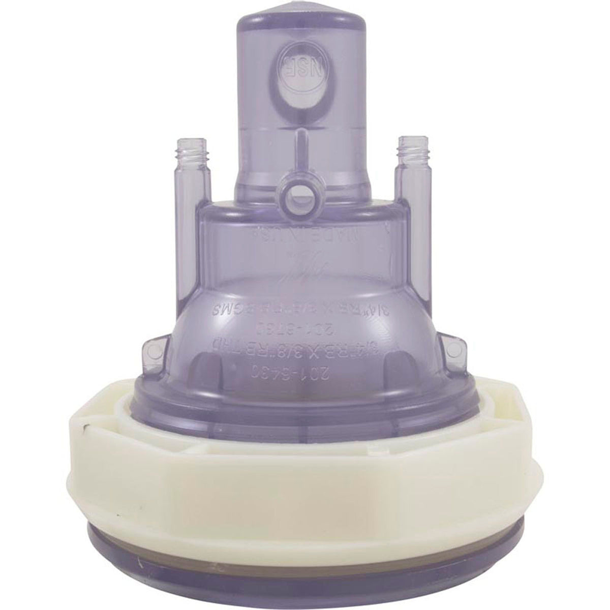 Jet Body, WW Power Storm, 3-3/4"hs, a3/8"b, w3/4"b, Thd, Clear