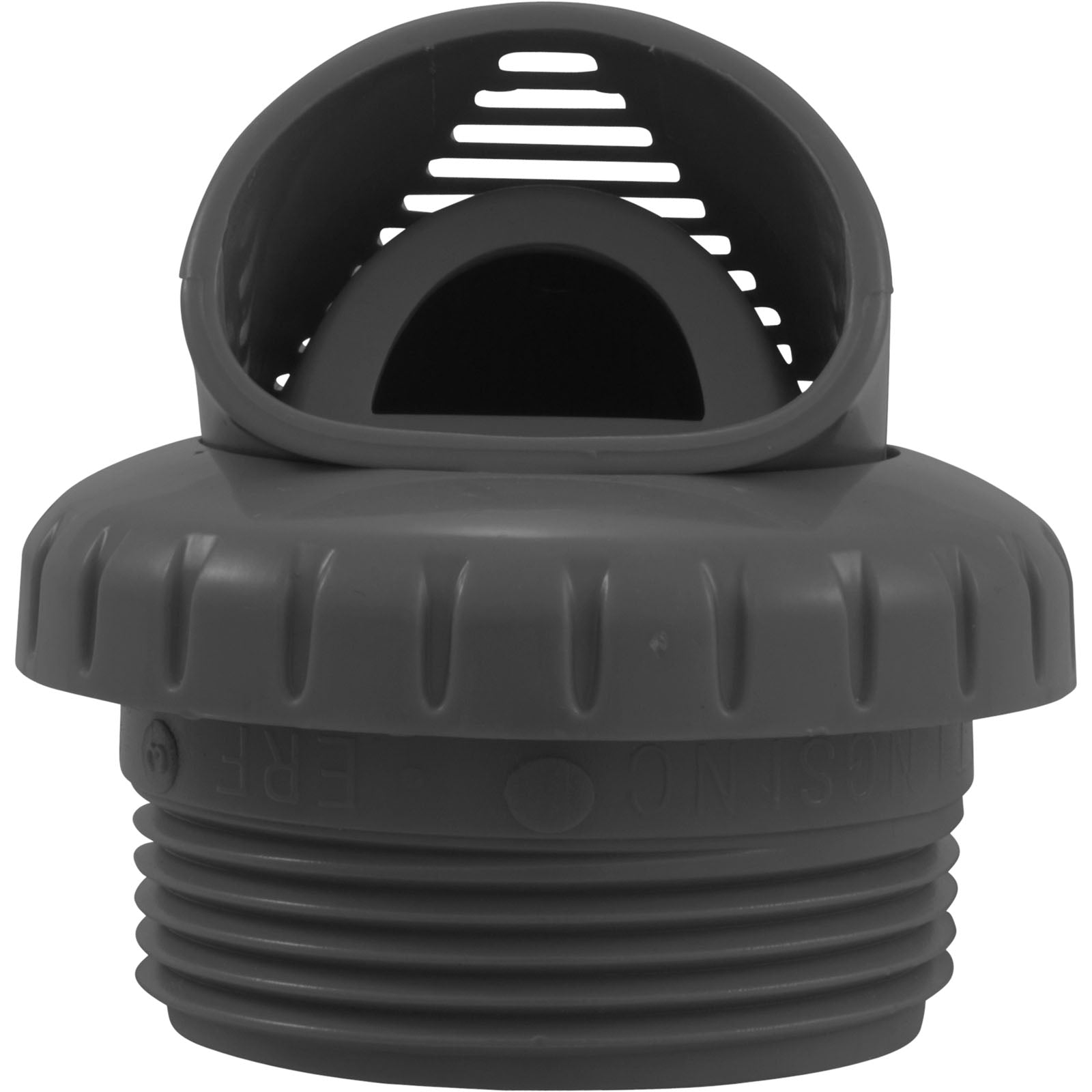 Inlet Fitting, Infusion Venturi, 1-1/2"mpt, Dk Gray