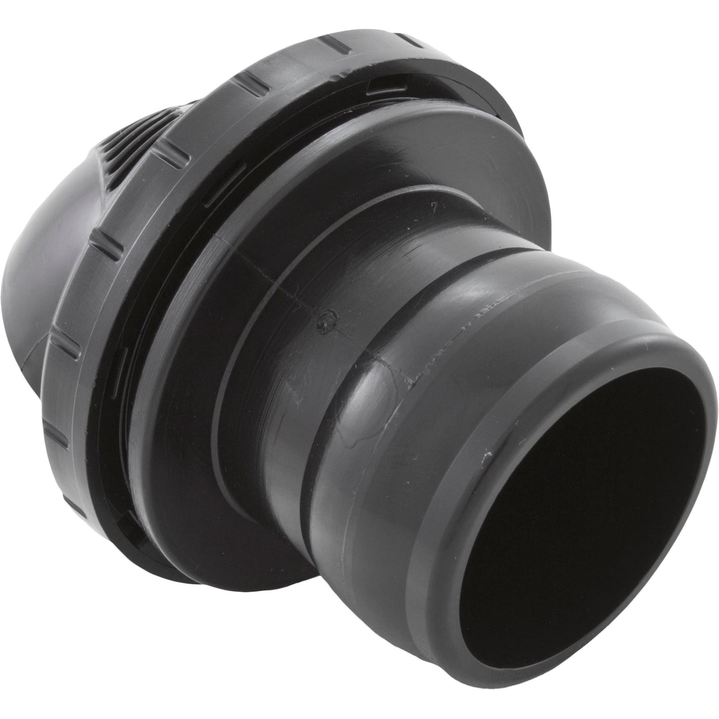 Inlet Fitting, Infusion Venturi,1-1/2"s Self Align, Black