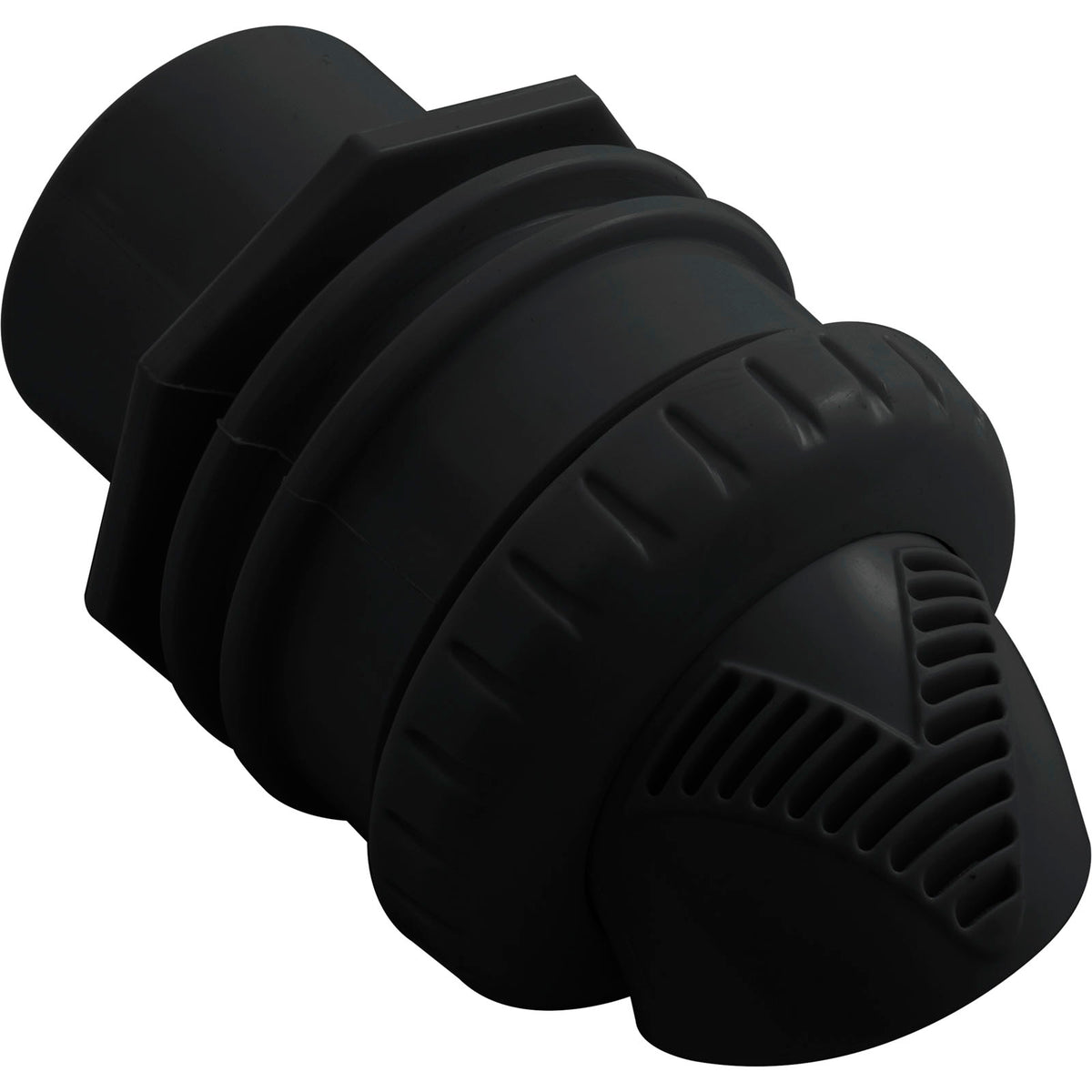 Inlet Fitting, Infusion Venturi, 1-1/2" Spigot, Black