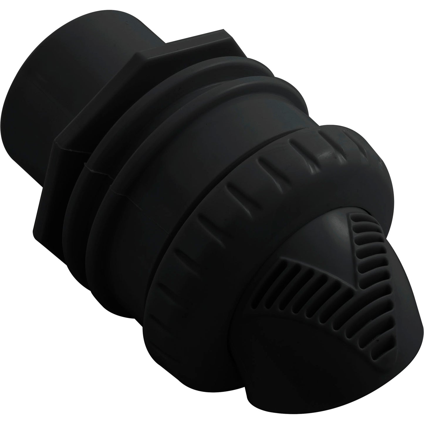 Accesorio de entrada, Venturi de infusión, espita de 1-1/2", color negro