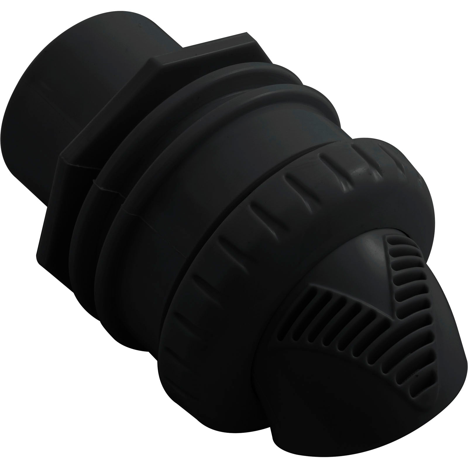 Inlet Fitting, Infusion Venturi, 1-1/2" Spigot, Black