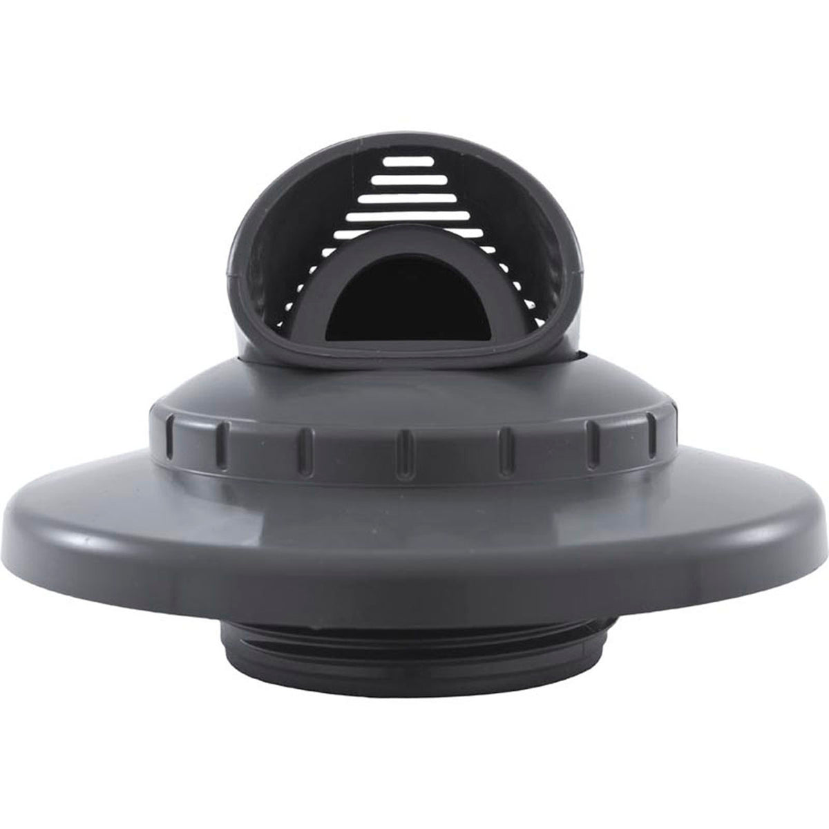 Inlet Fitting, Infusion Venturi, 1-1/2"mpt, w/Flange, Dark Gray