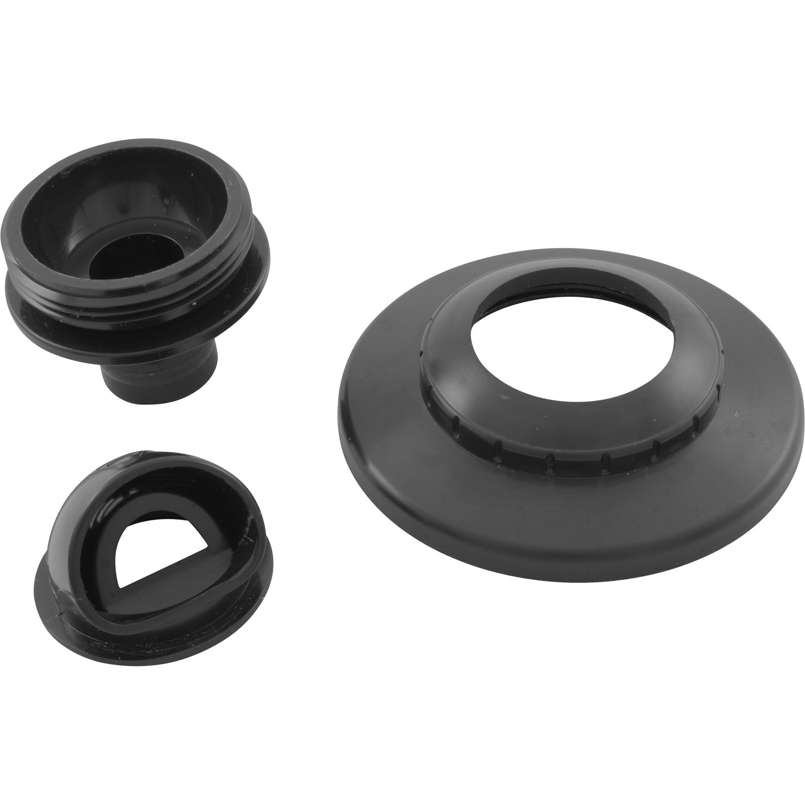Inlet Fitting, Infusion Vent., 1" Insider Glueless, w/Flg, Black