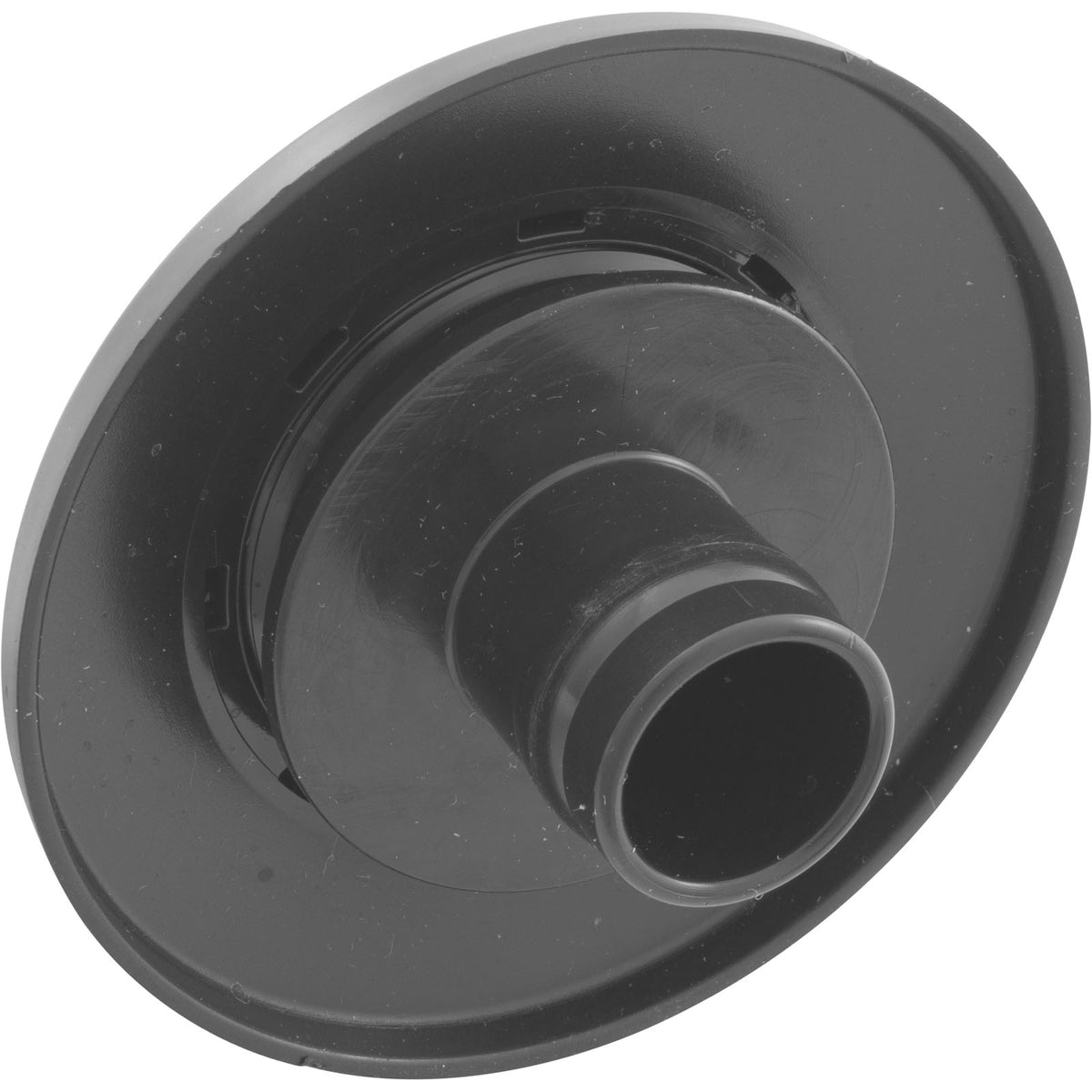 Inlet Fitting, Infusion Vent., 1" Insidr Gluelss, w/ Flange, Dark Gray