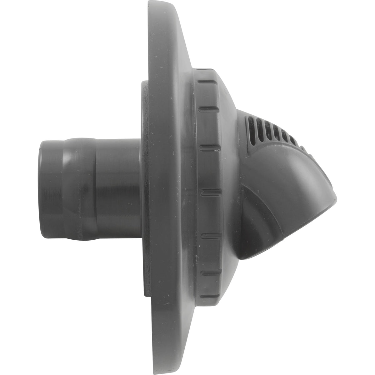 Inlet Fitting, Infusion Vent., 1" Insidr Gluelss, w/ Flange, Dark Gray