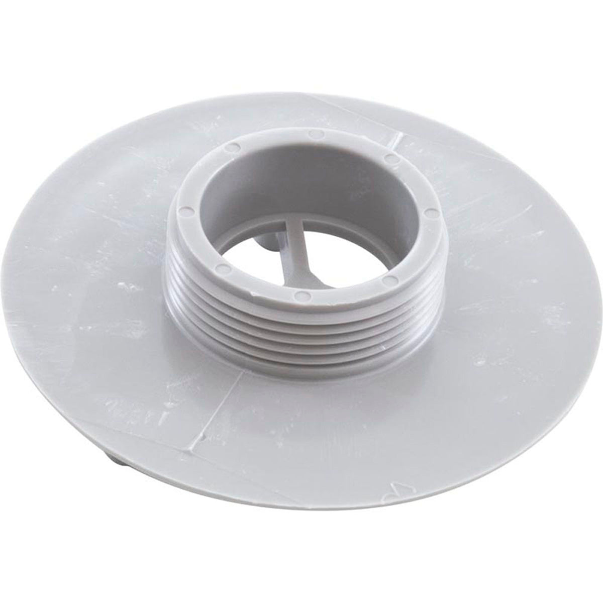 Wall Fitting, 4" dia, 1-7/8"hs, 1-1/2"mpt, Lt Gray