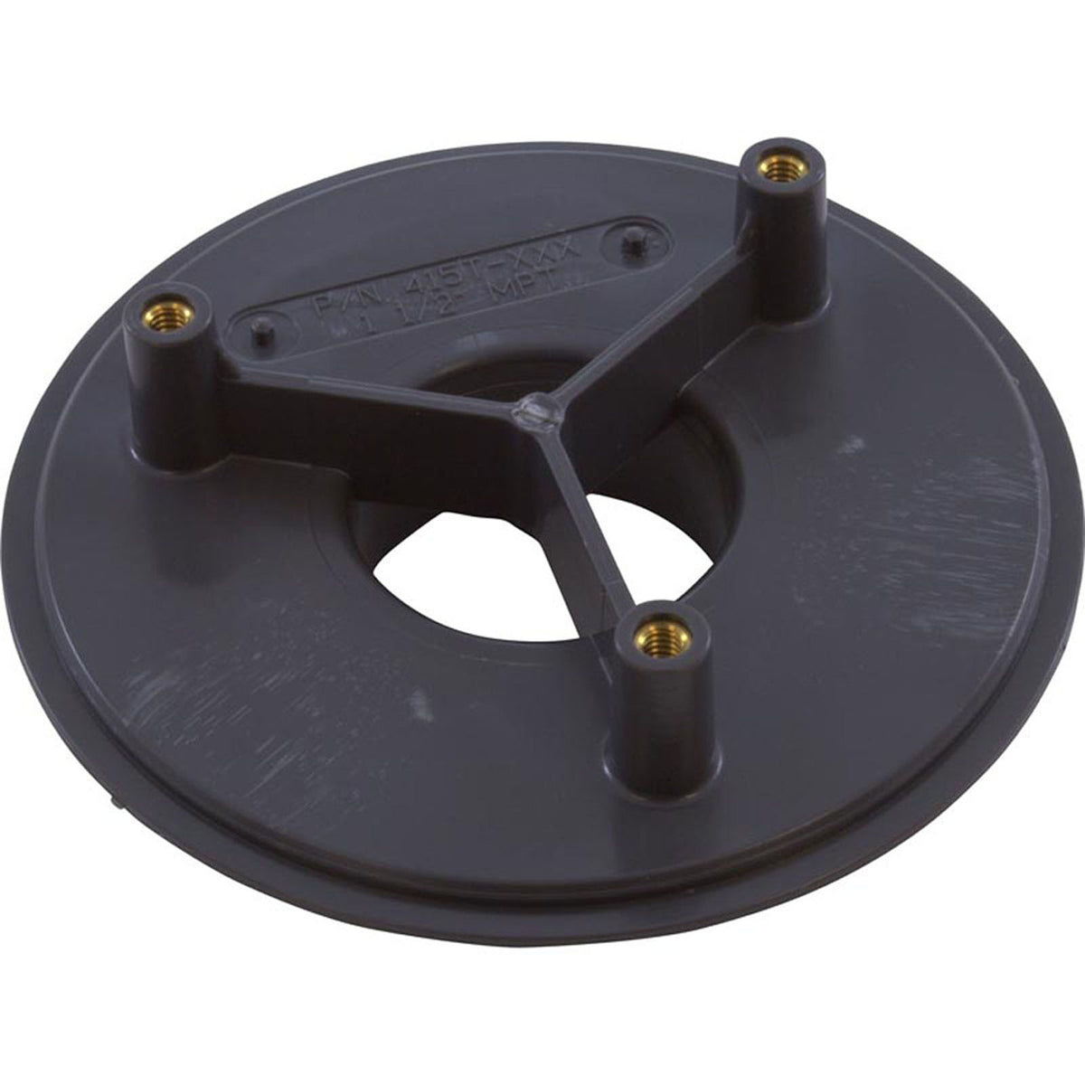 Wall Fitting, 4" dia, 1-7/8"hs, 1-1/2"mpt, Dk Gray