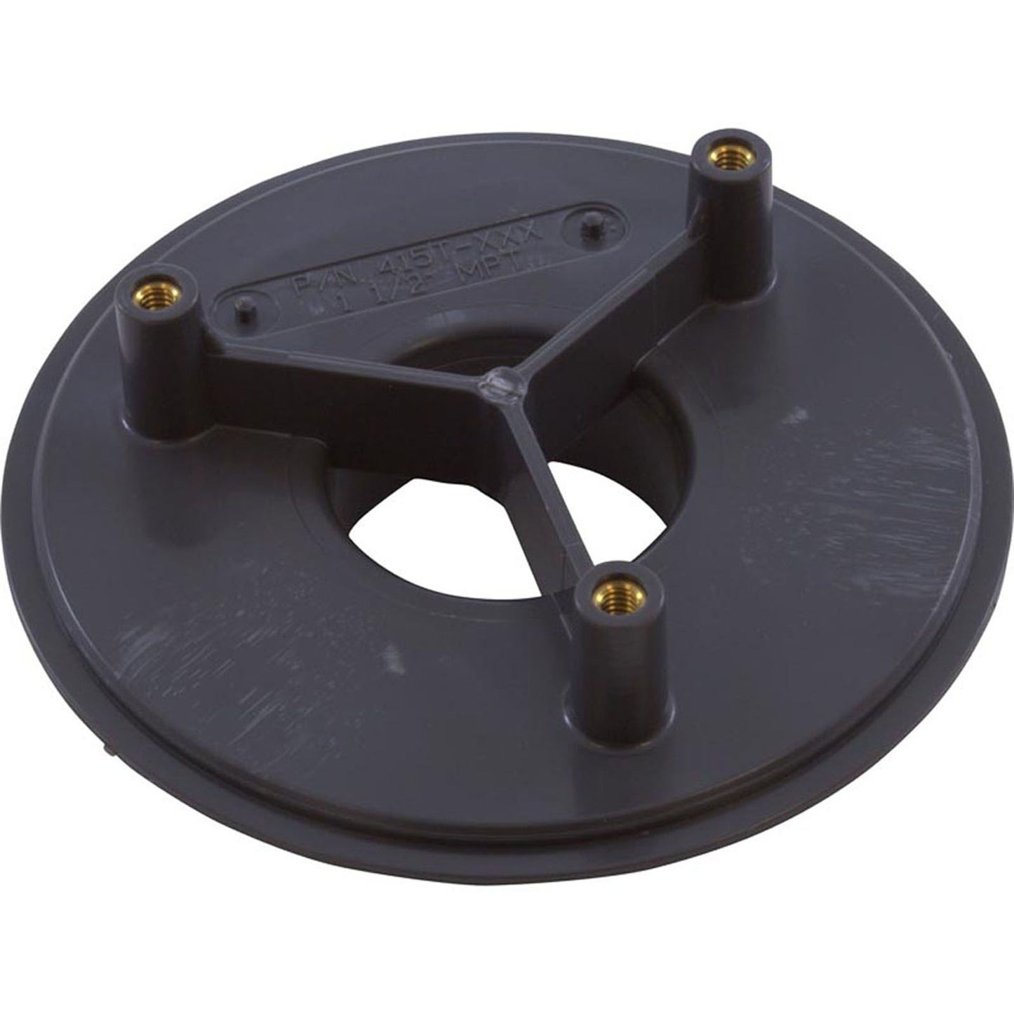 Wall Fitting, 4" dia, 1-7/8"hs, 1-1/2"mpt, Dk Gray