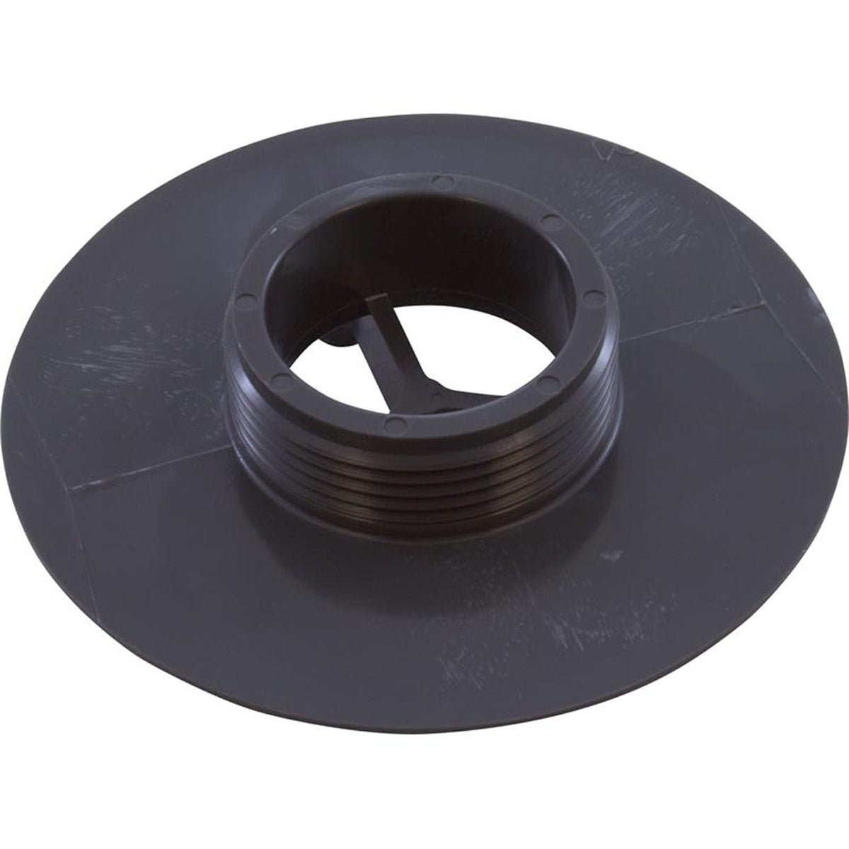 Wall Fitting, 4" dia, 1-7/8"hs, 1-1/2"mpt, Dk Gray