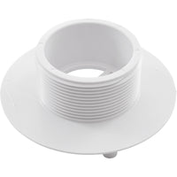 Wall Fitting, 4" dia, 2-3/8"hs, 2"mpt-1-1/2"s, White