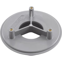 Wall Fitting, 4" dia, 2-3/8"hs, 2"mpt-1-1/2"s, Lt Gray