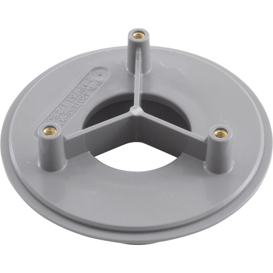 Wall Fitting, 4" dia, 2-3/8"hs, 2"mpt-1-1/2"s, Lt Gray