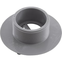 Wall Fitting, 4" dia, 2-3/8"hs, 2"mpt-1-1/2"s, Lt Gray