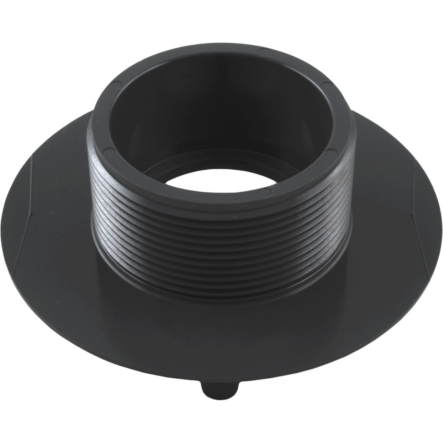 Wall Fitting, 4" dia, 2-3/8"hs, 2"mpt-1-1/2"s, Dk Gray