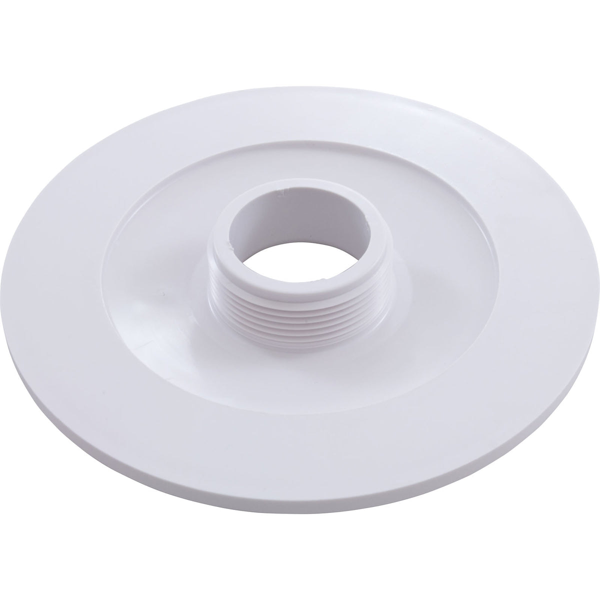 Wall Fitting, 6" dia, 1-7/8"hs, 1-1/2"mpt, White