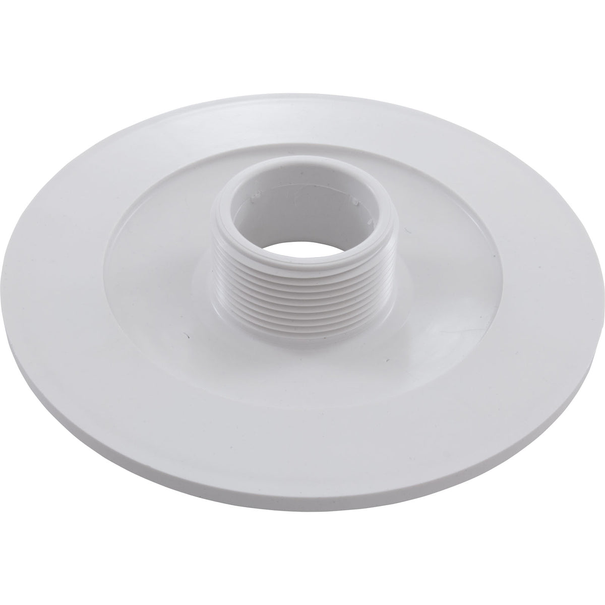Wall Fitting, 6" dia, 1-7/8"hs, 1-1/2"mpt Extended, White
