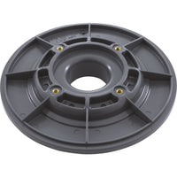 Wall Fitting, 6" dia, 1-7/8"hs, 1-1/2"mpt, Dk Gray