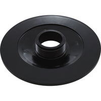 Wall Fitting, 6" dia, 1-7/8"hs, 1-1/2"mpt, Black