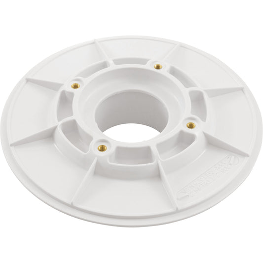 Wall Fitting, 6" dia, 2-3/8"hs, 2"mpt-1-1/2"s, White