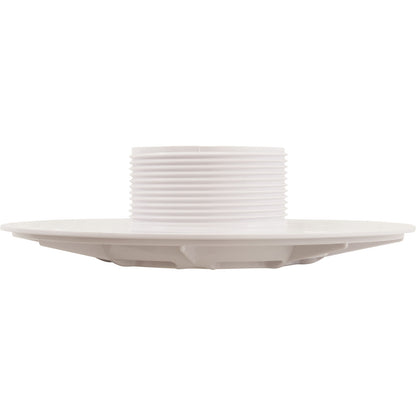 Wall Fitting, 6" dia, 2-3/8"hs, 2"mpt-1-1/2"s, White