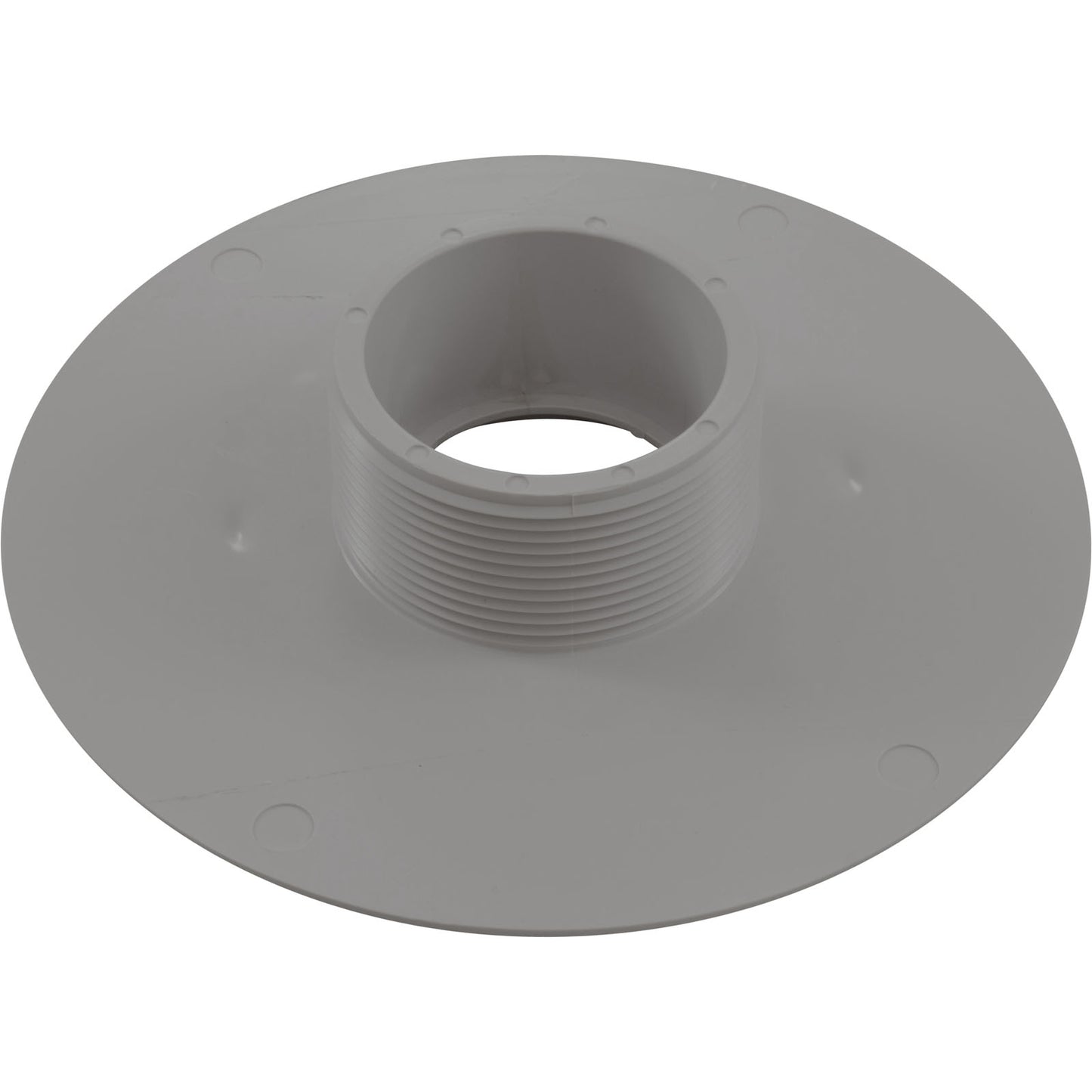 Wall Fitting, 6" dia, 2-3/8"hs, 2"mpt-1-1/2"s, Lt Gray