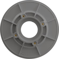 Wall Fitting, 6" dia, 2-3/8"hs, 2"mpt-1-1/2"s, Lt Gray